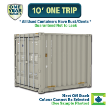 Load image into Gallery viewer, 10&#39; One Trip Shipping Container For Sale Calgary, Calgary shipping container for sale, 10&#39; shipping container for sale Calgary AB, Calgary AB shipping container for sale, One Trip shipping container for sale, One Trip like new shipping container for sale, used shipping container for sale Calgary, conex for sale, steel storage container for sale, shipping container prices Calgary, buy a shipping container Calgary, Northern Container Sales
