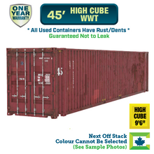 Load image into Gallery viewer, 45&#39; high cube shipping container for sale Toronto, 45&#39; high cube shipping container for sale, Toronto shipping container for sale, wind and water tight shipping container for sale, WWT shipping container for sale, used shipping container for sale Toronto, conex for sale, steel storage container for sale, shipping container prices Toronto, buy a shipping container Toronto, Northern Container Sales
